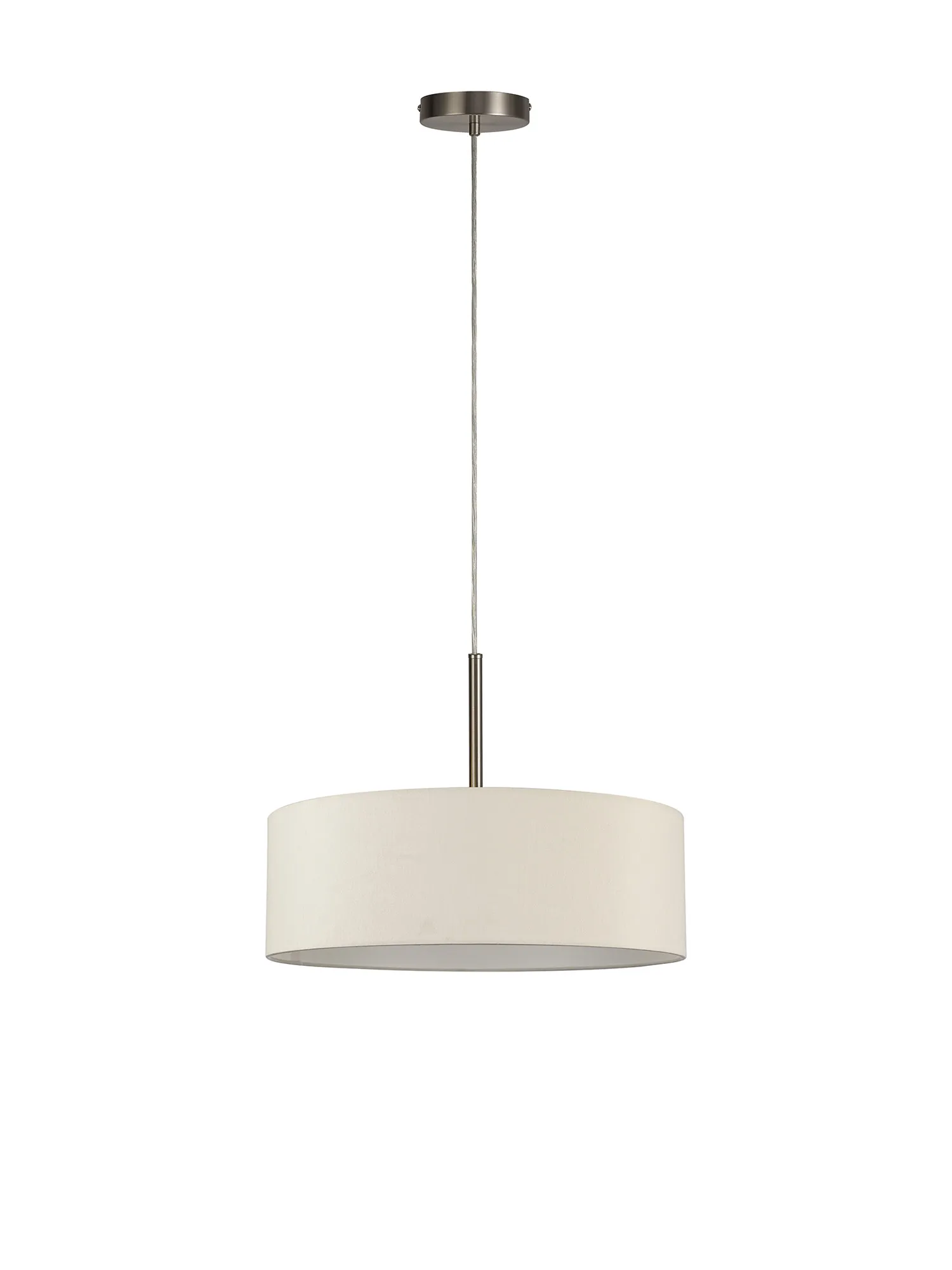 Baymont 45cm 5 Light Pendant Satin Nickel, Ivory Pearl DK0758  Deco Baymont SN IV